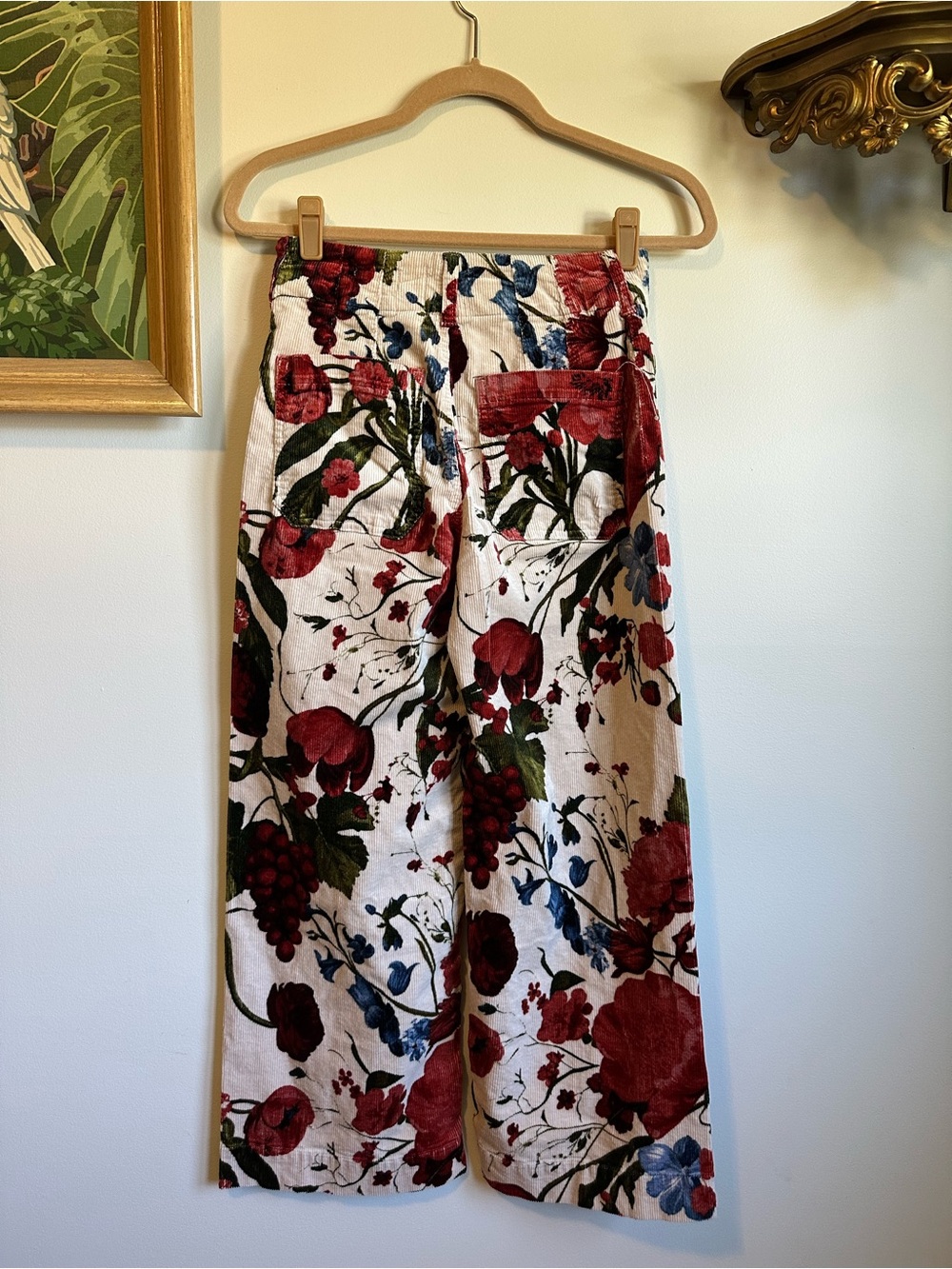 Anthropologie Maeve The Colette Corduroy Floral Pants Womens 26 - Picture 6 of 6